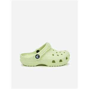 Světle zelené dětské pantofle Crocs