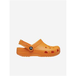 Oranžové dětské pantofle Crocs