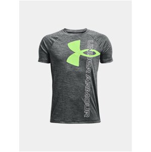 Tričko Under Armour UA Tech Split Logo Hybrid SS - černá