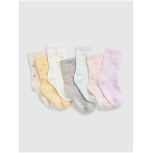 Barevné dětské vysoké ponožky GAP, 7 párů