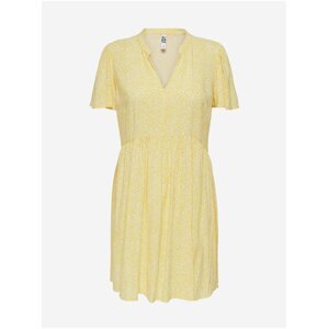 Bílo-žluté vzorované krátké šaty JDY Starr Life