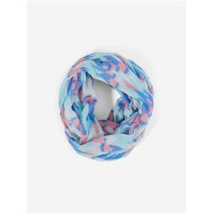 Růžovo-modrý vzorovaný šátek Pieces Vala