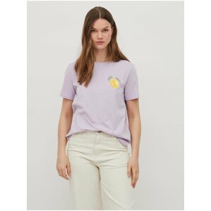 Světle fialové tričko VILA Printy