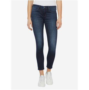 Tmavě modré dámské zkrácené slim fit džíny Pepe Jeans Lola