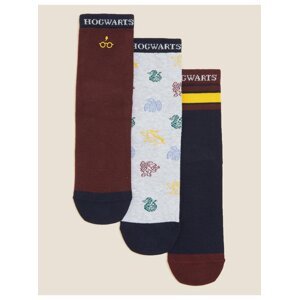 Sada 3 párů ponožek s motivem Harry Potter™ Marks & Spencer červená