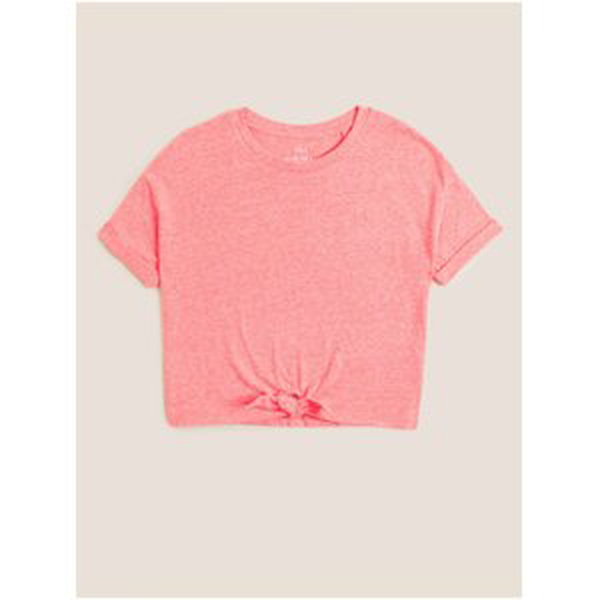 Nopkové tričko s vysokým podílem bavlny (6–16 let) Marks & Spencer oranžová