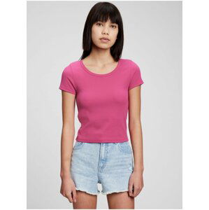 Růžové holčičí tričko GAP Teen žebrované