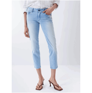 Světle modré dámské zkrácené slim fit džíny Salsa Jeans Wonder