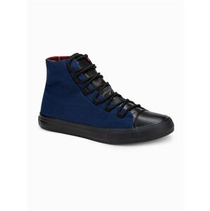 Černo-modré pánské sneakers boty Ombre Clothing T378