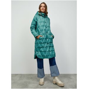 Zelený dámský prošívaný péřový kabát ZOOT.lab Addie