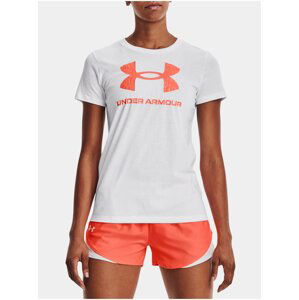 Bílé dámské tričko Under Armour UA SPORTSTYLE LOGO SS