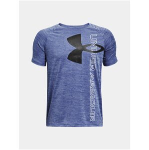 Tričko Under Armour UA Tech Split Logo Hybrid SS - modrá