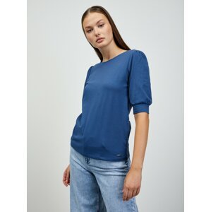 Modré dámské basic tričko ZOOT.lab Shia
