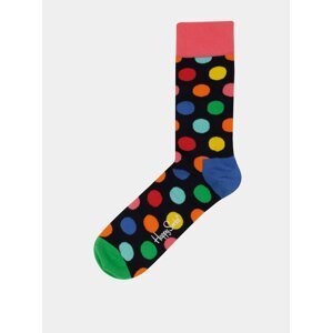 Tmavě modré dámské puntíkované ponožky Happy Socks Big Dot