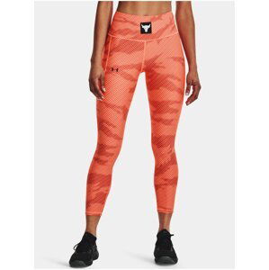 Oranžové dámské legíny Under Armour UA Project Rock HG Ankle Legging