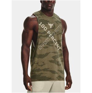 Zelené pánské tílko Under Armour UA Project Rock 100 Percent Tank