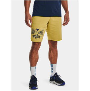 Žluté pánské kraťasy Under Armour UA Project Rock Terry Shorts