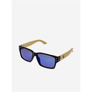 VeyRey Dřevěné sluneční brýle hranaté Fig modré