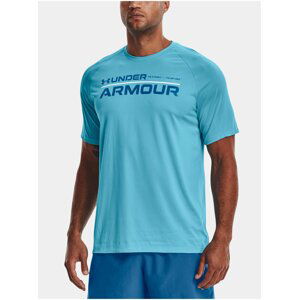 Tričko Under Armour UA TECH 2.0 WORDMARK SS - modrá