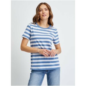Modré dámské pruhované tričko z organické bavlny GAP