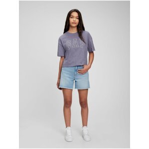 Fialové holčičí tričko GAP Teen z organické bavlny