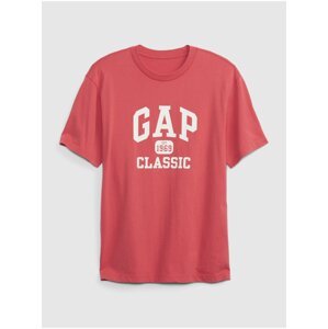 Červené pánské tričko logo GAP 1969 Classic organic