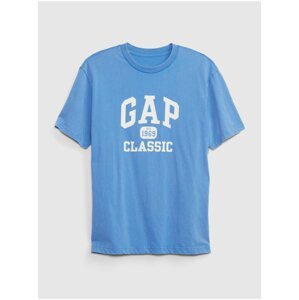 Modré pánské tričko logo GAP 1969 Classic organic