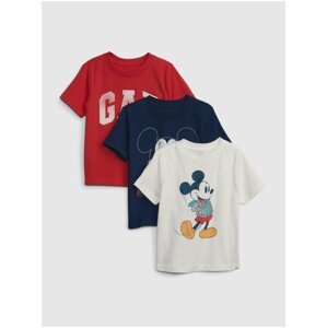Barevná klučičí trička GAP Disney Mickey Mouse, 3ks