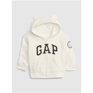 Bílá holčičí mikina logo GAP s kapucí