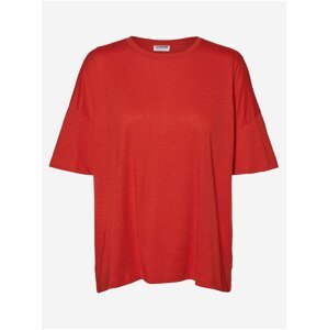 Červené volné basic tričko Noisy May Mathilde