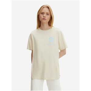 Krémové dámské oversize tričko Tom Tailor Denim