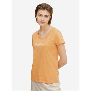 Oranžové dámské žíhané tričko Tom Tailor Denim