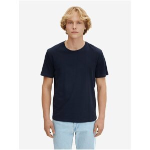 Tmavě modré pánské basic tričko Tom Tailor