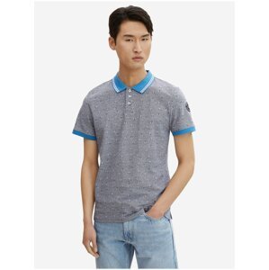 Modro-bílé pánské vzorované polo tričko Tom Tailor
