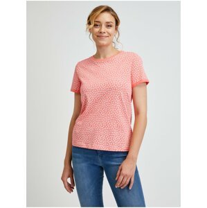 Růžové dámské vzorované tričko Tom Tailor