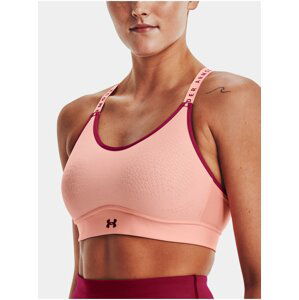 Světle růžová dámská sportovní podprsenka Under Armour UA Infinity Mid Bra-PNK