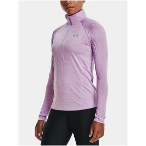 Světle fialové dámské tričko Under Armour Tech 1/2 Zip - Twist-PPL