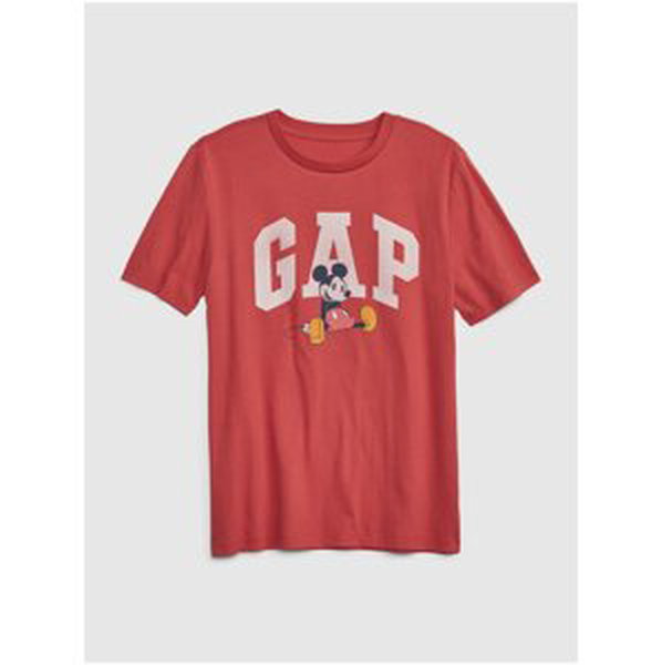 Červené klučičí tričko organic GAP Mickey GAP