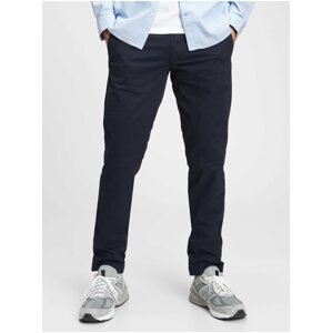 Tmavě modré pánské kalhoty modern khakis slim fit GapFlex GAP