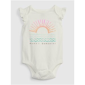 Bílé baby body organic Mama GAP