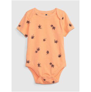 Oranžové baby vzorované body organic GAP