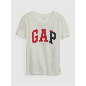 Bílé holčičí tričko organic logo GAP GAP