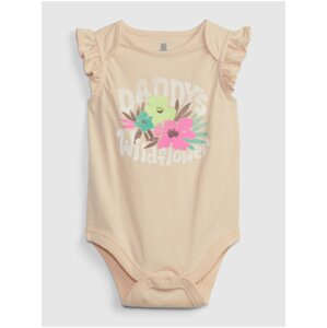 Béžové baby body organic GAP Daddy