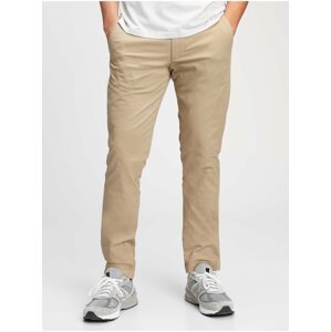 Béžové pánské kalhoty modern khakis slim fit GapFlex GAP
