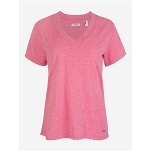 Růžové dámské tričko O'Neill LW ESSENTIALS V-NECK T-SHIRT