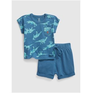 Modrý baby bavlněný outfit set GAP