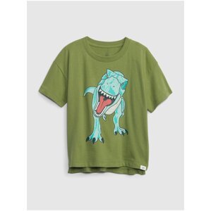 Zelené klučičí tričko s dinosaurem GAP