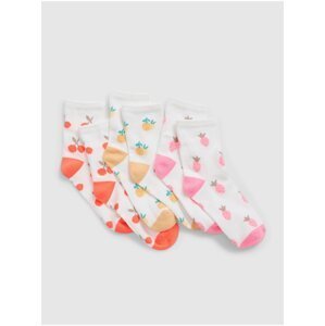 Barevné dětské ponožky s ovocem GAP, 3 páry