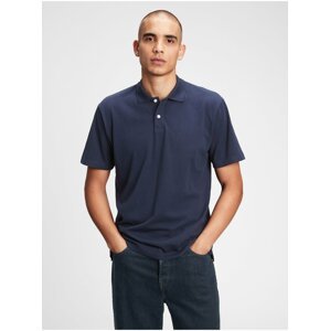 Modré pánské polo tričko z organické bavlny GAP
