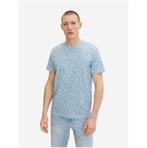 Světle modré pánské vzorované tričko Tom Tailor